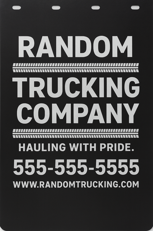 Custom Semi-Truck, Work Truck, Box Truck Mud Flap | Create Your Own Mud Flaps | Add Your Own Logo Or Text | Custom Mud Flap Template Designs v48