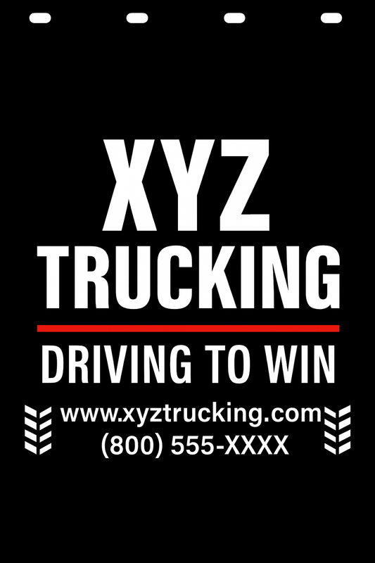 Custom Semi-Truck, Work Truck, Box Truck Mud Flap | Create Your Own Mud Flaps | Add Your Own Logo Or Text | Custom Mud Flap Template Designs v46