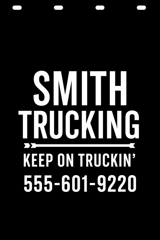 Custom Semi-Truck, Work Truck, Box Truck Mud Flap | Create Your Own Mud Flaps | Add Your Own Logo Or Text | Custom Mud Flap Template Designs v125