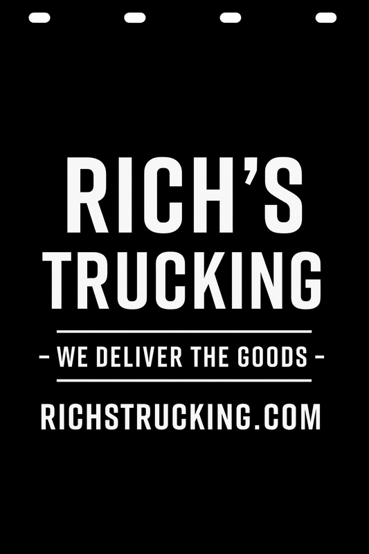 Custom Semi-Truck, Work Truck, Box Truck Mud Flap | Create Your Own Mud Flaps | Add Your Own Logo Or Text | Custom Mud Flap Template Designs v138