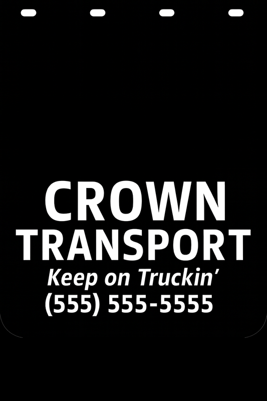 Custom Semi-Truck, Work Truck, Box Truck Mud Flap | Create Your Own Mud Flaps | Add Your Own Logo Or Text | Custom Mud Flap Template Designs v139