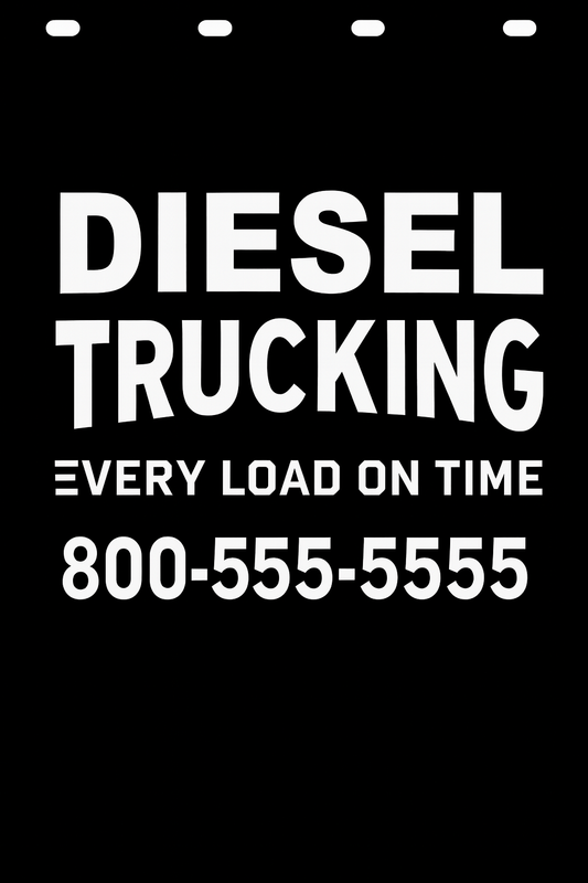 Custom Semi-Truck, Work Truck, Box Truck Mud Flap | Create Your Own Mud Flaps | Add Your Own Logo Or Text | Custom Mud Flap Template Designs v141