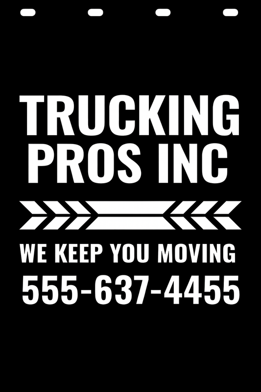 Custom Semi-Truck, Work Truck, Box Truck Mud Flap | Create Your Own Mud Flaps | Add Your Own Logo Or Text | Custom Mud Flap Template Designs v144