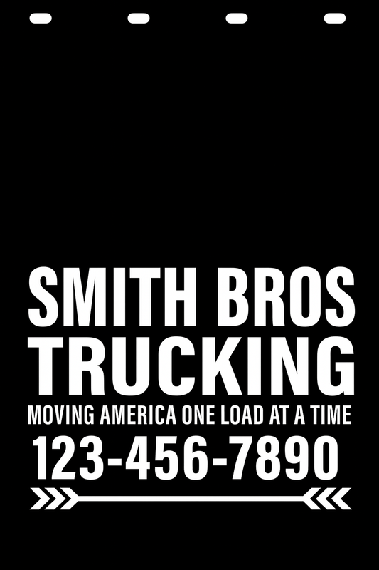 Custom Semi-Truck, Work Truck, Box Truck Mud Flap | Create Your Own Mud Flaps | Add Your Own Logo Or Text | Custom Mud Flap Template Designs v147