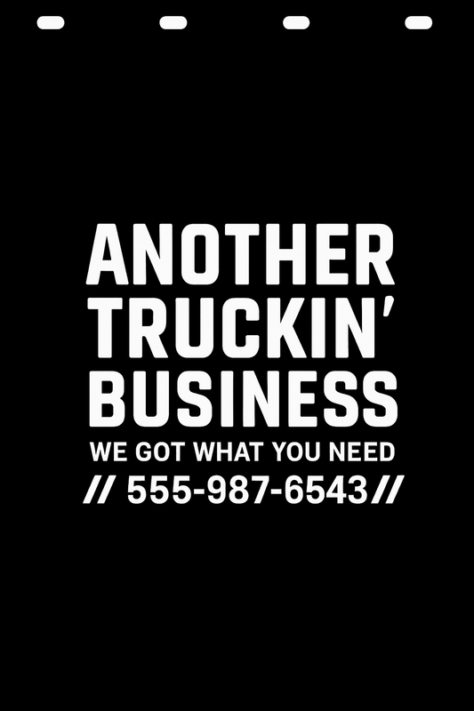 Custom Semi-Truck, Work Truck, Box Truck Mud Flap | Create Your Own Mud Flaps | Add Your Own Logo Or Text | Custom Mud Flap Template Designs v148