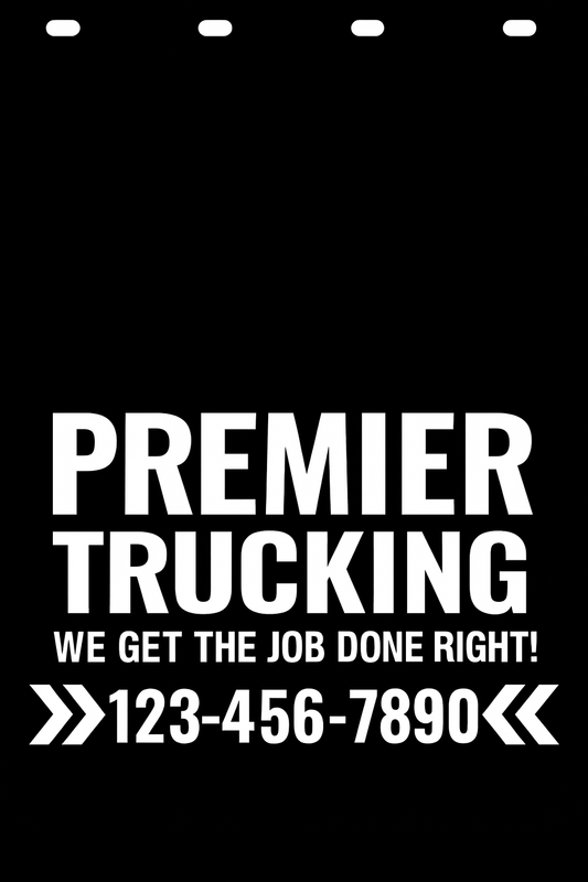 Custom Semi-Truck, Work Truck, Box Truck Mud Flap | Create Your Own Mud Flaps | Add Your Own Logo Or Text | Custom Mud Flap Template Designs v149