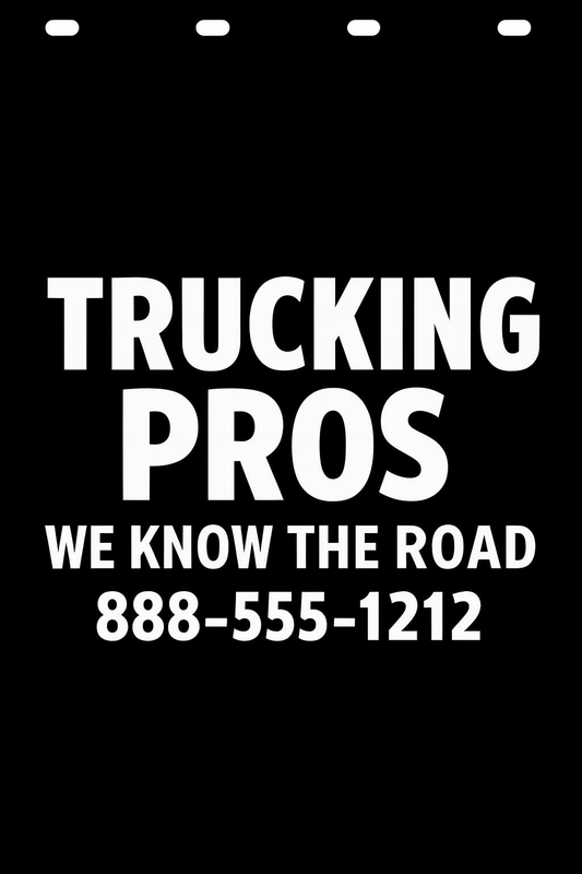 Custom Semi-Truck, Work Truck, Box Truck Mud Flap | Create Your Own Mud Flaps | Add Your Own Logo Or Text | Custom Mud Flap Template Designs v155