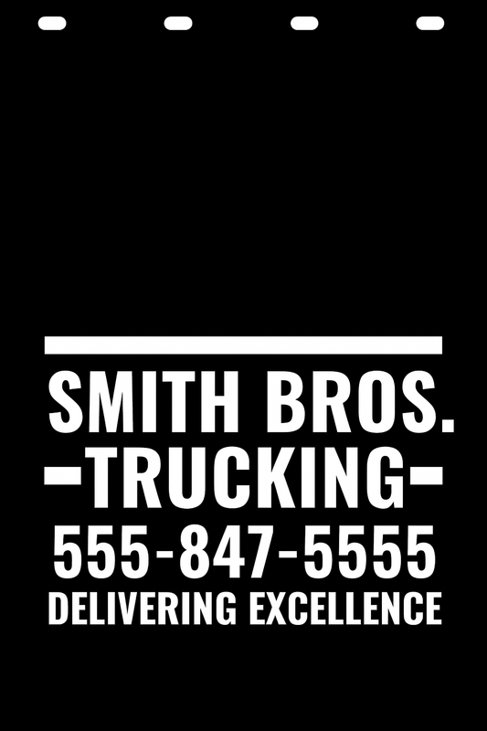 Custom Semi-Truck, Work Truck, Box Truck Mud Flap | Create Your Own Mud Flaps | Add Your Own Logo Or Text | Custom Mud Flap Template Designs v161
