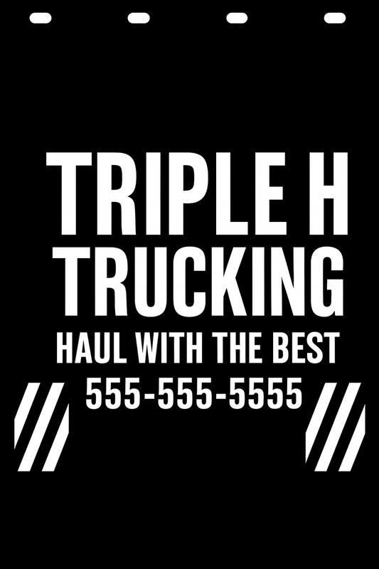 Custom Semi-Truck, Work Truck, Box Truck Mud Flap | Create Your Own Mud Flaps | Add Your Own Logo Or Text | Custom Mud Flap Template Designs v162