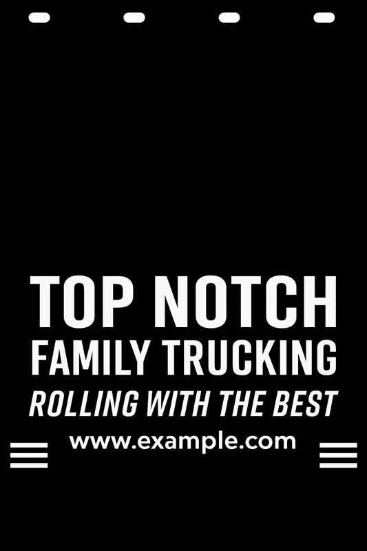 Custom Semi-Truck, Work Truck, Box Truck Mud Flap | Create Your Own Mud Flaps | Add Your Own Logo Or Text | Custom Mud Flap Template Designs v170