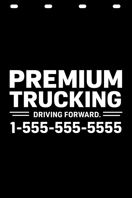 Custom Semi-Truck, Work Truck, Box Truck Mud Flap | Create Your Own Mud Flaps | Add Your Own Logo Or Text | Custom Mud Flap Template Designs v172