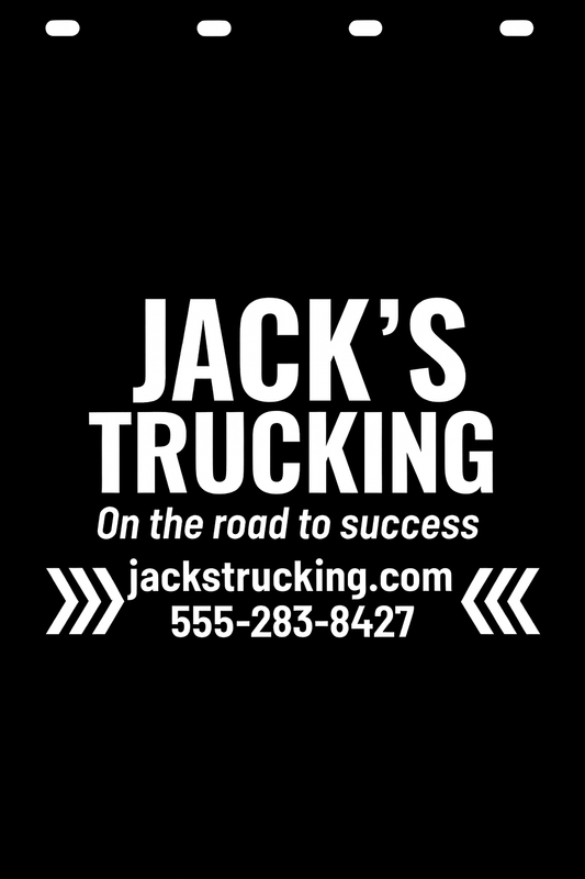 Custom Semi-Truck, Work Truck, Box Truck Mud Flap | Create Your Own Mud Flaps | Add Your Own Logo Or Text | Custom Mud Flap Template Designs v176