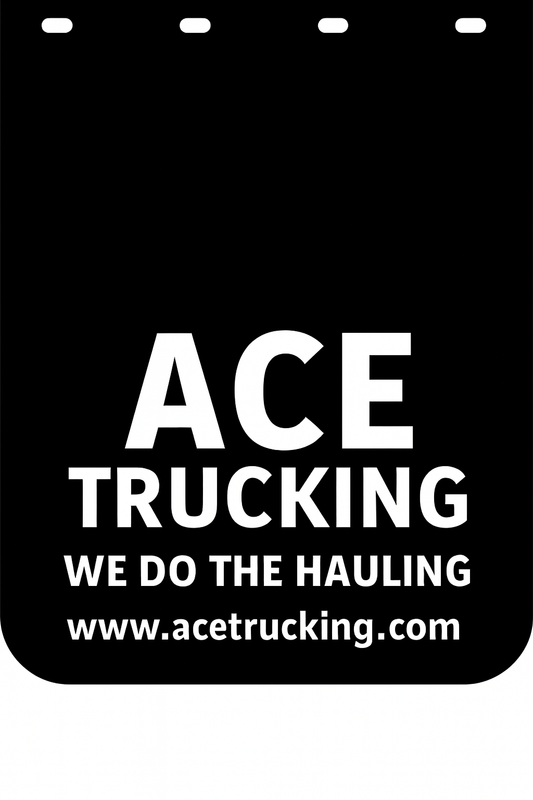 Custom Semi-Truck, Work Truck, Box Truck Mud Flap | Create Your Own Mud Flaps | Add Your Own Logo Or Text | Custom Mud Flap Template Designs v181