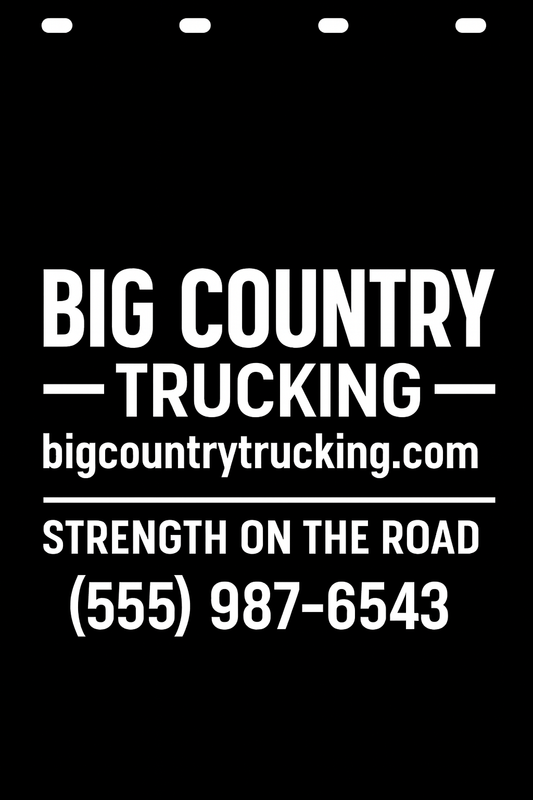 Custom Semi-Truck, Work Truck, Box Truck Mud Flap | Create Your Own Mud Flaps | Add Your Own Logo Or Text | Custom Mud Flap Template Designs v189