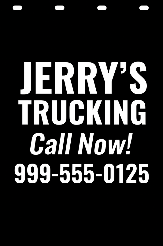 Custom Semi-Truck, Work Truck, Box Truck Mud Flap | Create Your Own Mud Flaps | Add Your Own Logo Or Text | Custom Mud Flap Template Designs v191