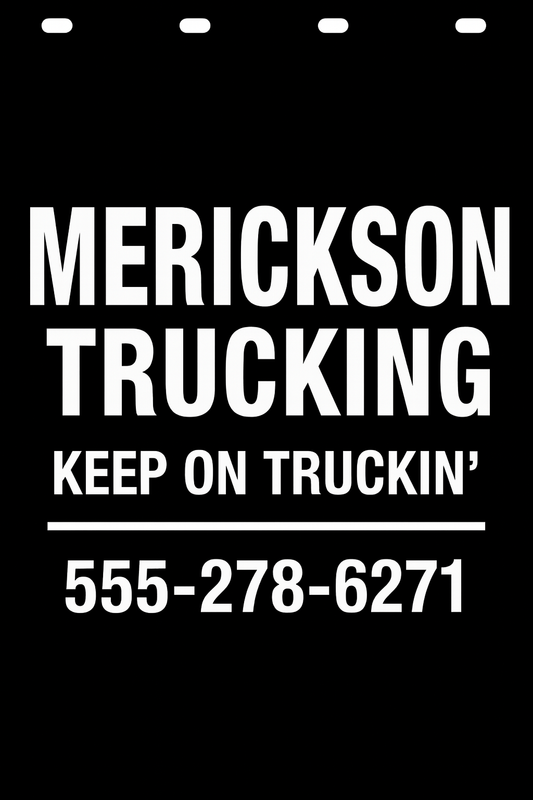 Custom Semi-Truck, Work Truck, Box Truck Mud Flap | Create Your Own Mud Flaps | Add Your Own Logo Or Text | Custom Mud Flap Template Designs v205
