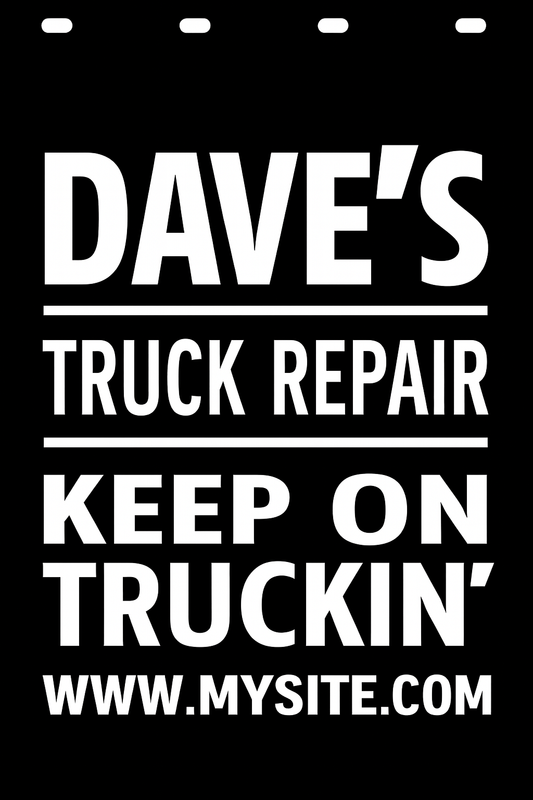 Custom Semi-Truck, Work Truck, Box Truck Mud Flap | Create Your Own Mud Flaps | Add Your Own Logo Or Text | Custom Mud Flap Template Designs v206