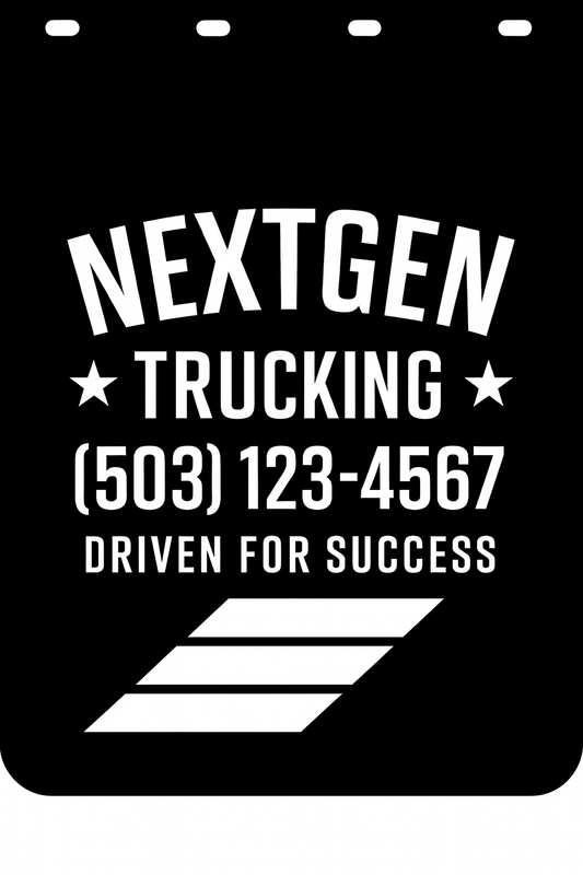 Custom Semi-Truck, Work Truck, Box Truck Mud Flap | Create Your Own Mud Flaps | Add Your Own Logo Or Text | Custom Mud Flap Template Designs v213