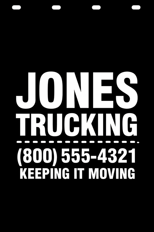 Custom Semi-Truck, Work Truck, Box Truck Mud Flap | Create Your Own Mud Flaps | Add Your Own Logo Or Text | Custom Mud Flap Template Designs v241