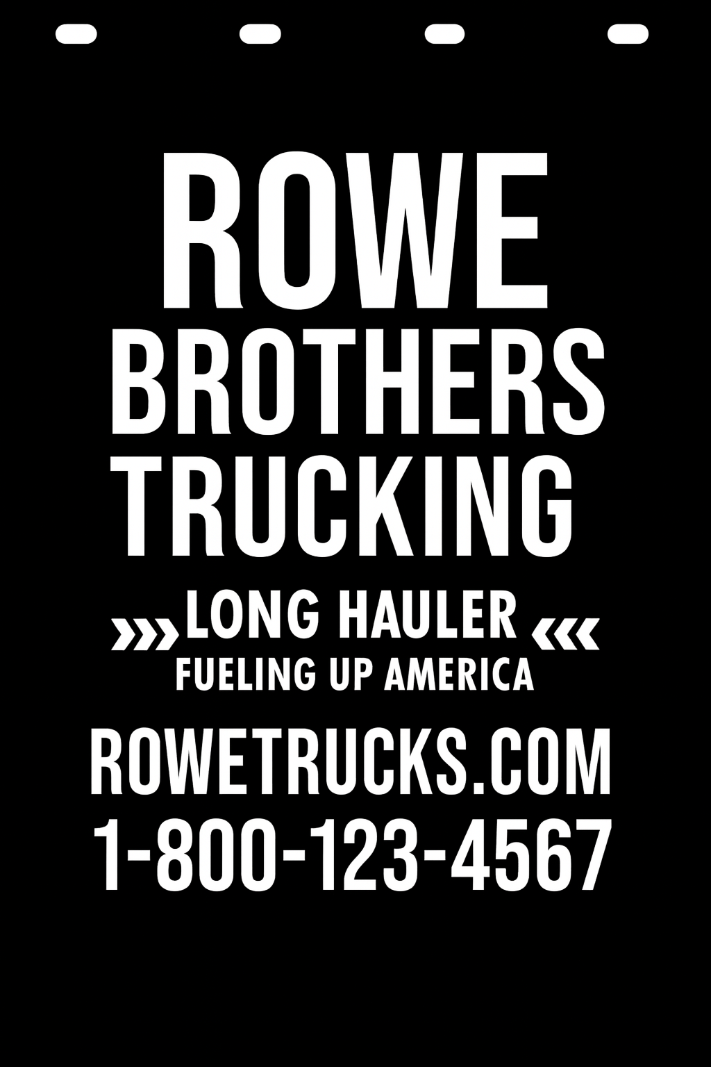 Custom Semi-Truck, Work Truck, Box Truck Mud Flap | Create Your Own Mud Flaps | Add Your Own Logo Or Text | Custom Mud Flap Template Designs v242