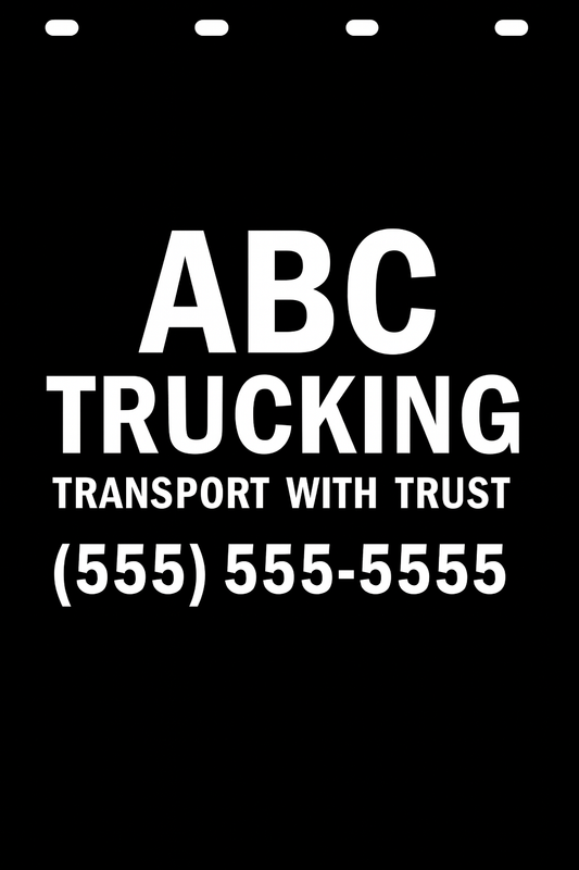 Custom Semi-Truck, Work Truck, Box Truck Mud Flap | Create Your Own Mud Flaps | Add Your Own Logo Or Text | Custom Mud Flap Template Designs v247