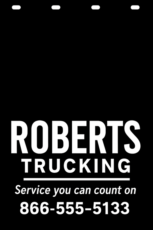 Custom Semi-Truck, Work Truck, Box Truck Mud Flap | Create Your Own Mud Flaps | Add Your Own Logo Or Text | Custom Mud Flap Template Designs v255