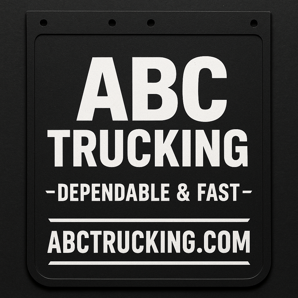 Custom Semi-Truck, Work Truck, Box Truck Mud Flap | Create Your Own Mud Flaps | Add Your Own Logo Or Text | Custom Mud Flap Template Designs v278