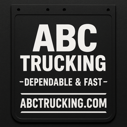 Custom Semi-Truck, Work Truck, Box Truck Mud Flap | Create Your Own Mud Flaps | Add Your Own Logo Or Text | Custom Mud Flap Template Designs v278