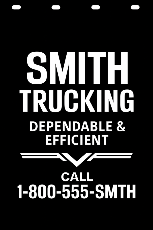 Custom Semi-Truck, Work Truck, Box Truck Mud Flap | Create Your Own Mud Flaps | Add Your Own Logo Or Text | Custom Mud Flap Template Designs v278