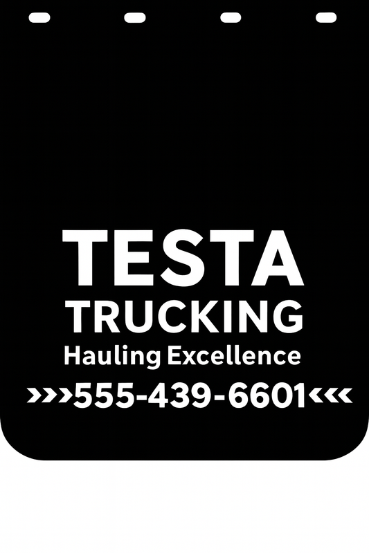 Custom Semi-Truck, Work Truck, Box Truck Mud Flap | Create Your Own Mud Flaps | Add Your Own Logo Or Text | Custom Mud Flap Template Designs v278