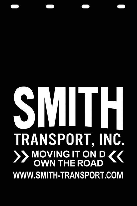 Custom Semi-Truck, Work Truck, Box Truck Mud Flap | Create Your Own Mud Flaps | Add Your Own Logo Or Text | Custom Mud Flap Template Designs v278