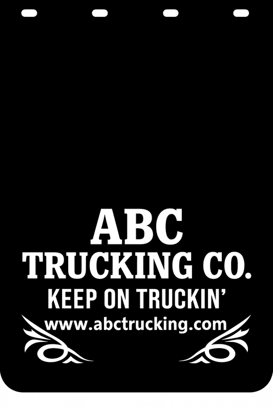 Custom Semi-Truck, Work Truck, Box Truck Mud Flap | Create Your Own Mud Flaps | Add Your Own Logo Or Text | Custom Mud Flap Template Designs v278