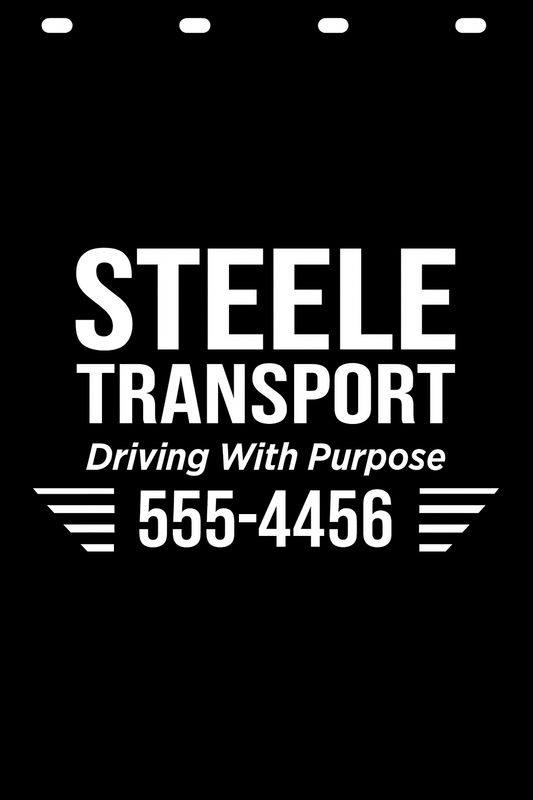 Custom Semi-Truck, Work Truck, Box Truck Mud Flap | Create Your Own Mud Flaps | Add Your Own Logo Or Text | Custom Mud Flap Template Designs v278