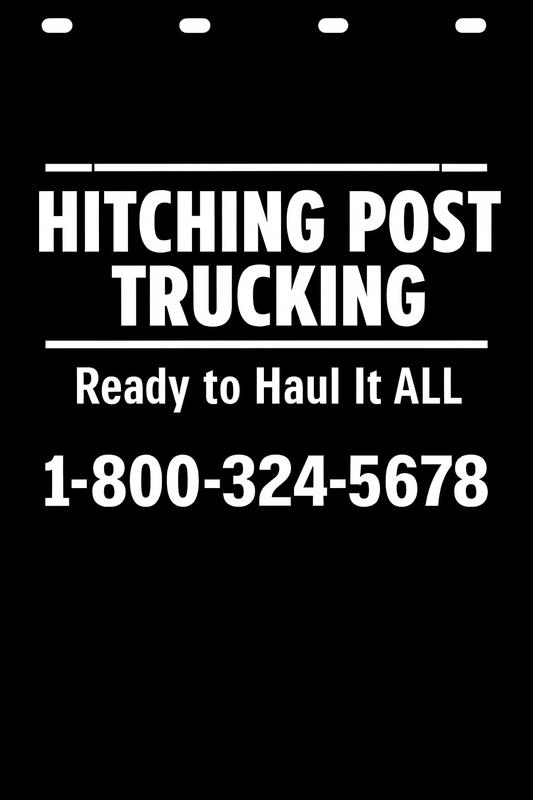Custom Semi-Truck, Work Truck, Box Truck Mud Flap | Create Your Own Mud Flaps | Add Your Own Logo Or Text | Custom Mud Flap Template Designs v278