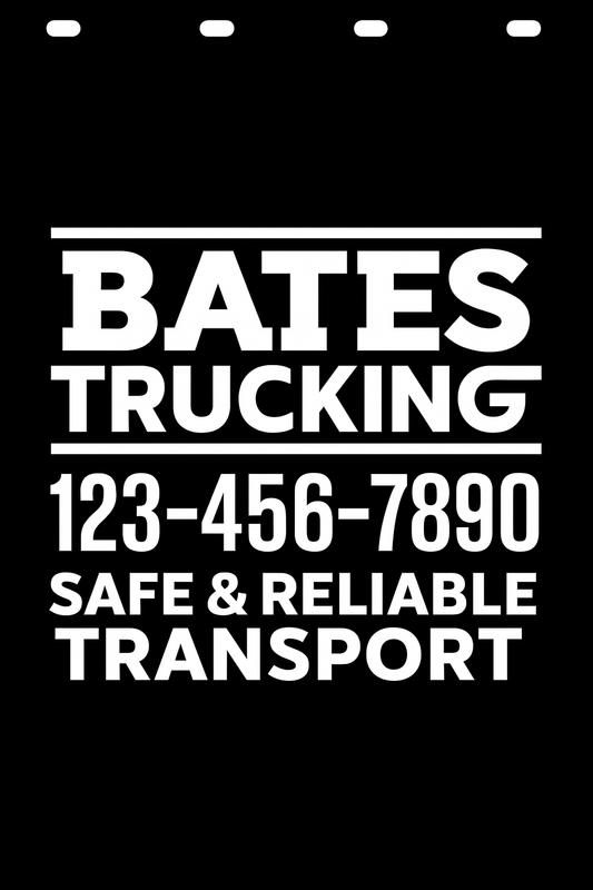 Custom Semi-Truck, Work Truck, Box Truck Mud Flap | Create Your Own Mud Flaps | Add Your Own Logo Or Text | Custom Mud Flap Template Designs v278