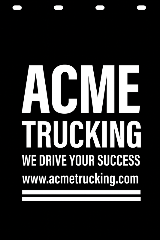 Custom Semi-Truck, Work Truck, Box Truck Mud Flap | Create Your Own Mud Flaps | Add Your Own Logo Or Text | Custom Mud Flap Template Designs v278