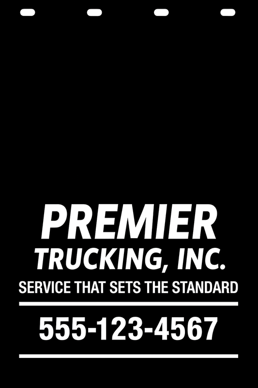 Custom Semi-Truck, Work Truck, Box Truck Mud Flap | Create Your Own Mud Flaps | Add Your Own Logo Or Text | Custom Mud Flap Template Designs v278