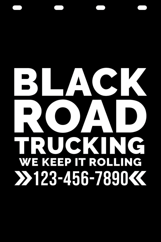 Custom Semi-Truck, Work Truck, Box Truck Mud Flap | Create Your Own Mud Flaps | Add Your Own Logo Or Text | Custom Mud Flap Template Designs v278