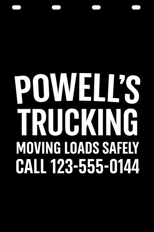 Custom Semi-Truck, Work Truck, Box Truck Mud Flap | Create Your Own Mud Flaps | Add Your Own Logo Or Text | Custom Mud Flap Template Designs v278