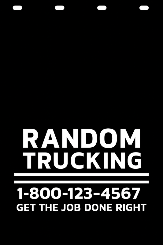 Custom Semi-Truck, Work Truck, Box Truck Mud Flap | Create Your Own Mud Flaps | Add Your Own Logo Or Text | Custom Mud Flap Template Designs v278