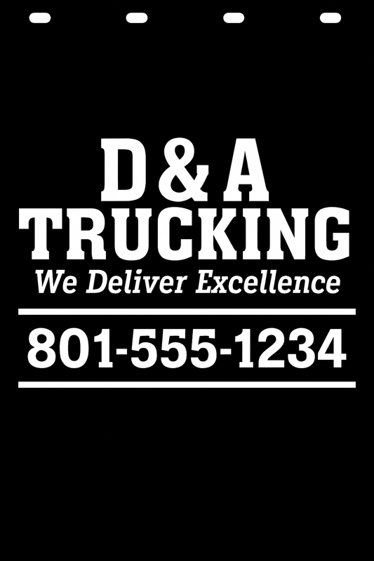 Custom Semi-Truck, Work Truck, Box Truck Mud Flap | Create Your Own Mud Flaps | Add Your Own Logo Or Text | Custom Mud Flap Template Designs v278