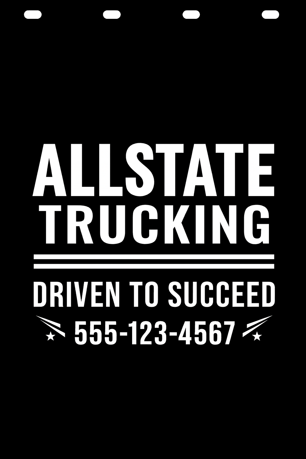 Custom Semi-Truck, Work Truck, Box Truck Mud Flap | Create Your Own Mud Flaps | Add Your Own Logo Or Text | Custom Mud Flap Template Designs v278