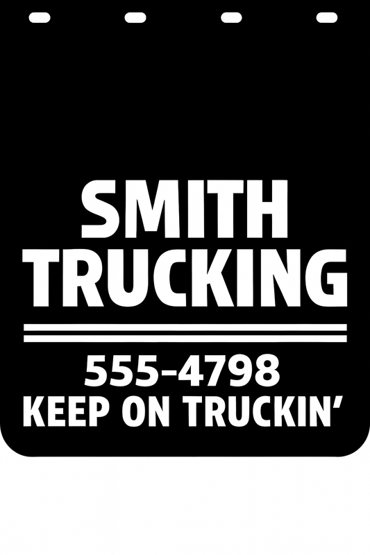 Custom Semi-Truck, Work Truck, Box Truck Mud Flap | Create Your Own Mud Flaps | Add Your Own Logo Or Text | Custom Mud Flap Template Designs v278