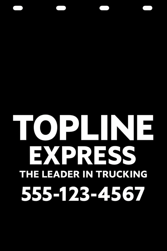 Custom Semi-Truck, Work Truck, Box Truck Mud Flap | Create Your Own Mud Flaps | Add Your Own Logo Or Text | Custom Mud Flap Template Designs v278