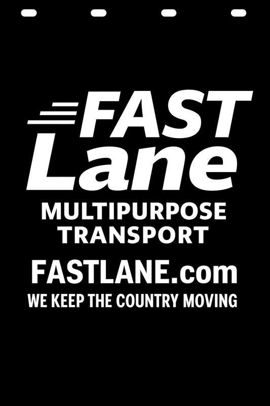 Custom Semi-Truck, Work Truck, Box Truck Mud Flap | Create Your Own Mud Flaps | Add Your Own Logo Or Text | Custom Mud Flap Template Designs v278