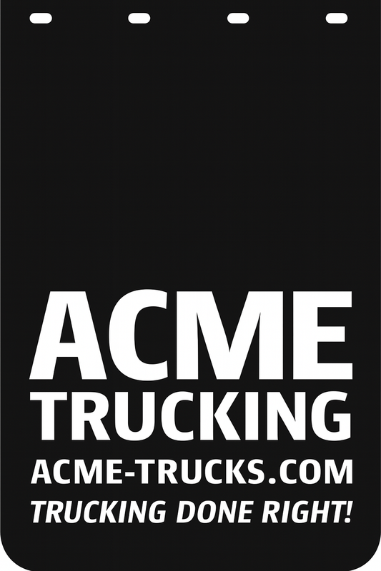 Custom Semi-Truck, Work Truck, Box Truck Mud Flap | Create Your Own Mud Flaps | Add Your Own Logo Or Text | Custom Mud Flap Template Designs v278