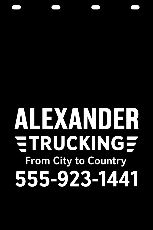 Custom Semi-Truck, Work Truck, Box Truck Mud Flap | Create Your Own Mud Flaps | Add Your Own Logo Or Text | Custom Mud Flap Template Designs v278