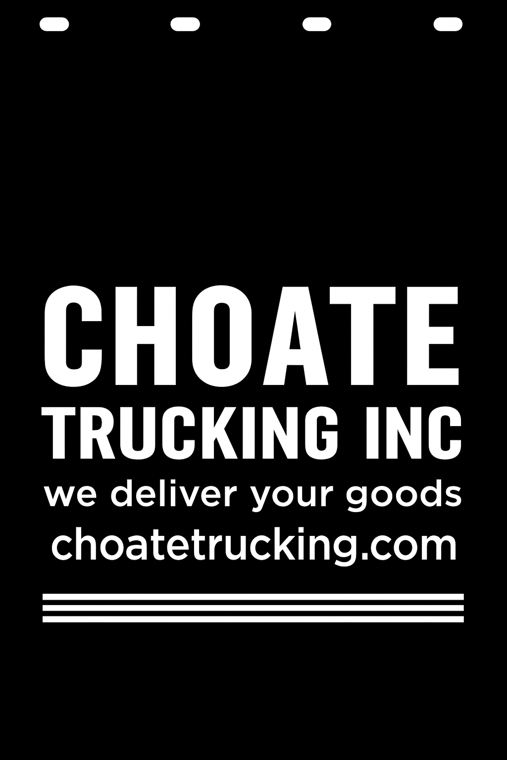 Custom Semi-Truck, Work Truck, Box Truck Mud Flap | Create Your Own Mud Flaps | Add Your Own Logo Or Text | Custom Mud Flap Template Designs v278
