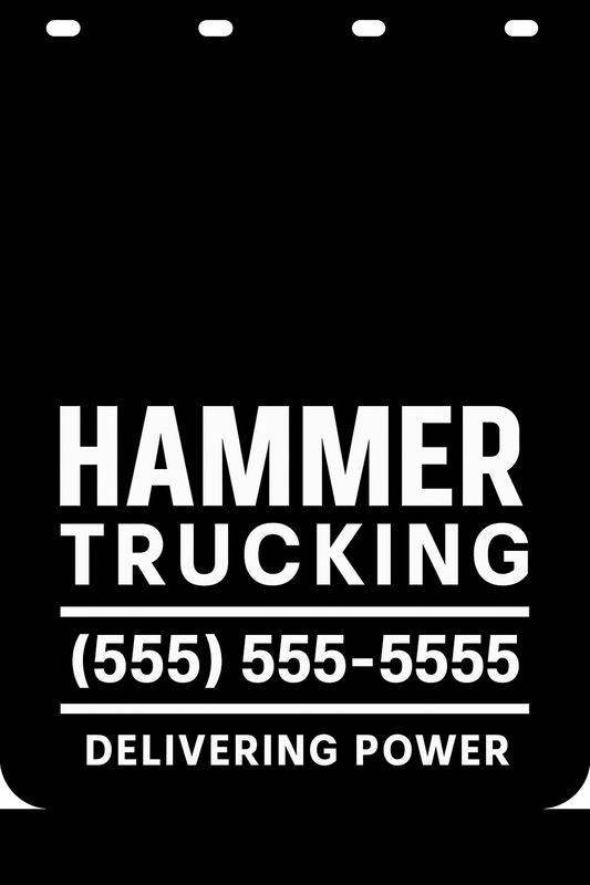Custom Semi-Truck, Work Truck, Box Truck Mud Flap | Create Your Own Mud Flaps | Add Your Own Logo Or Text | Custom Mud Flap Template Designs v278