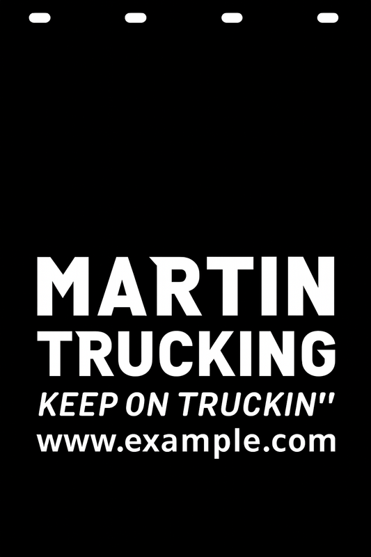 Custom Semi-Truck, Work Truck, Box Truck Mud Flap | Create Your Own Mud Flaps | Add Your Own Logo Or Text | Custom Mud Flap Template Designs v278